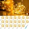 YOEEN 20 Pack Fairy Lights Battery Operated 3.3ft 20 LED Mini String Lights Copper Wire Firefly Starry Lights for Mason Jars Wedding Centerpieces Party Christmas Decor, Warm White